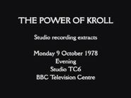 The Power of Kroll: Studio Recording Extracts