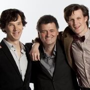 Sherlock and the Doctor with some bloke