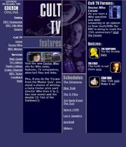 Cult TV Website Home Page on 5 December 1998