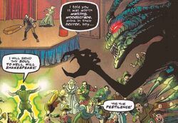 The first performance of Richard III is ended prematurely when the  and  enter 