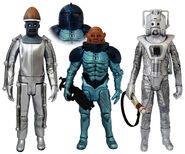 2017 B&M Monsters Collectors Set. Includes Tomb Cyber Controller, Sontaran Commander (some batches include the General insignia instead) and Attack Cyberman