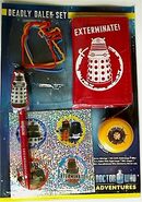 215 TOY: Dalek set including, pen, stickers, elastic bands, and wallet