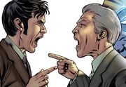 Four Doctors Ten and Twelve argue