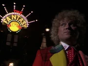 The Doctor outside the Fantasy Factory