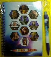 54 Notebook: Monster notebook and Pen (cutaway hexagonals cover