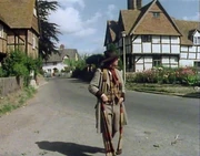The Doctor observes his surroundings. (:  [+]Terry Nation, Doctor Who season 13 (BBC1, 1975)