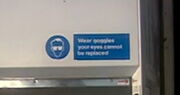 Wear goggles sign