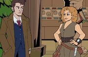 River Song meets the Tenth Doctor in Atlantis