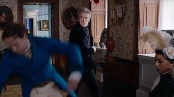 The Doctor Punches Sutcliffe Thin Ice Doctor Who BBC