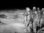 Cybermen advancing across the Moon's surface - Episode 4