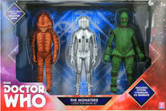 Cyberman from TV: The Invasion, a Zygon from TV: Terror of the Zygons and an Ice Warrior from TV: The Ice Warriors