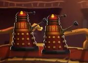 Red Daleks aboard Starbane