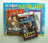 279 GAMES: Playing cards and Doctor Who Monster Invasion trading cards.