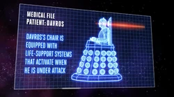Davros's "medical file" in the TARDIS information system.