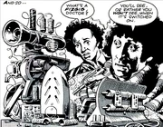 The Doctor constructs a . (:  [+]Pat Mills and John Wagner, DWM Comics (Marvel Comics, 1980)