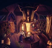 Fan art by @ of the interior of 's 