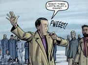 The  referees a   match between the  and the 