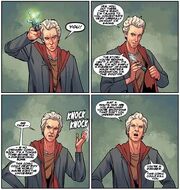 The  knocking on the comic panel (: )