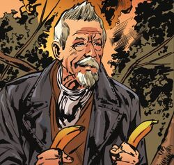 War Doctor holding bananas