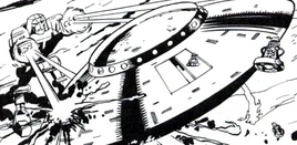 DVTM Robot Attacks the Saucer