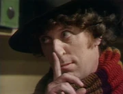 The Doctor teases the Brigadier's secrecy. (:  [+]Terrance Dicks, Doctor Who season 12 (BBC1, 1974-1975)