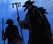 A trio of Macro-viruses disguised as plague doctors