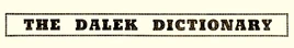 The Dalek Dictionary