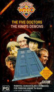 The Five Doctors and The Kings Demons VHS box set Australian cover