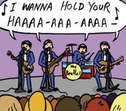 The Beatles performing at 