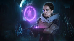 Doom looks at her vortex manipulator again.