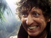 The Doctor grins widely. (:  [+]David Fisher, Doctor Who season 17 (BBC1, 1979)