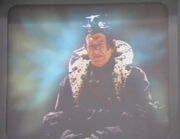 Black Guardian on the TARDIS screen