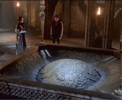 The Eye of Harmony in the Cloister Room. (TV: Doctor Who [+]Matthew Jacobs, Doctor Who Television Movie (Fox Broadcasting Company, 1996).)