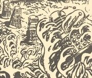 Daleks attacked by Fungoids