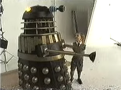 Scott with a Dalek: "Daleks from Doctor Who weren't scary..."