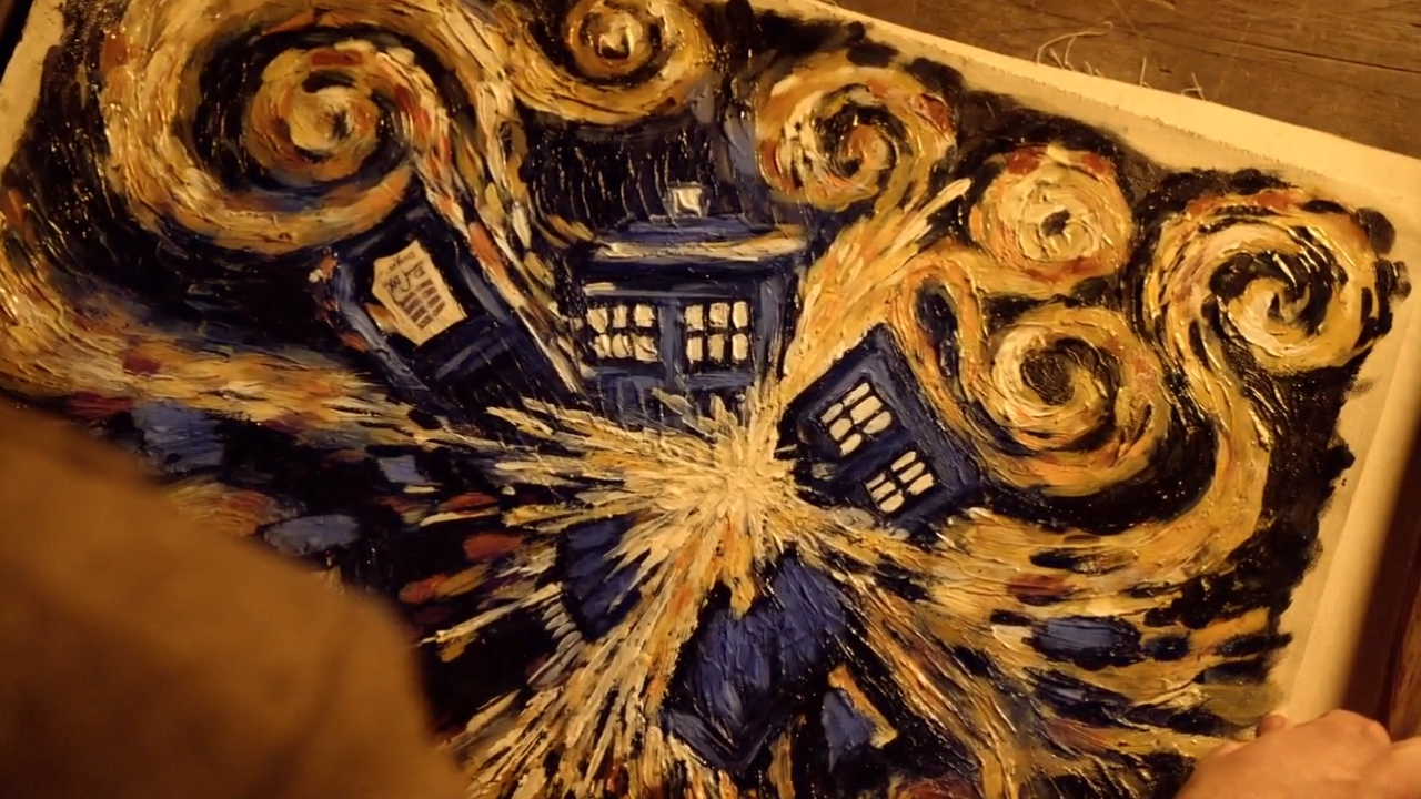 van gogh tardis painting