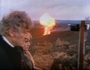 The caves are destroyed, along with the Silurians.