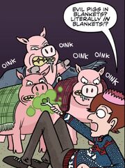 Evil pigs in blankets