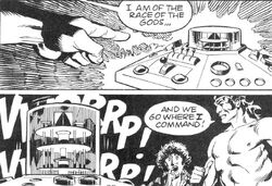 Commanded by Prometheus. (COMIC: The Life Bringer! [+]Steve Moore, DWM Comics (Marvel Comics UK, 1981).)