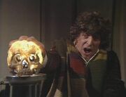 The Doctor experiences fear when touching a  skull. (:  [+]Chris Boucher, Doctor Who season 15 (BBC1, 1977)