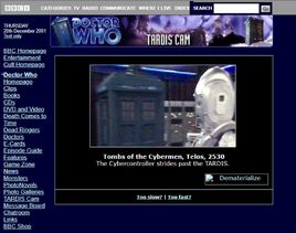 Website 2001 TARDIS-Cam a