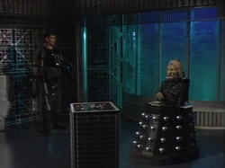 Davros meets Commander Lytton.