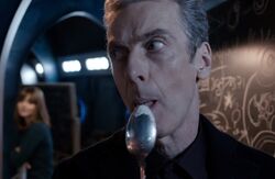 Twelfth Doctor Licks Spoon