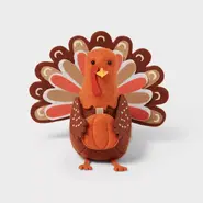 Thanksgiving Felt Plush Turkey with Pumpkin