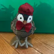 Gray with Red Hat and Bowtie (Christmas 2015)