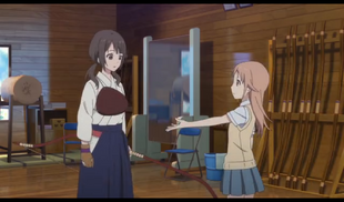 Sawa with Konatsu in episode 1