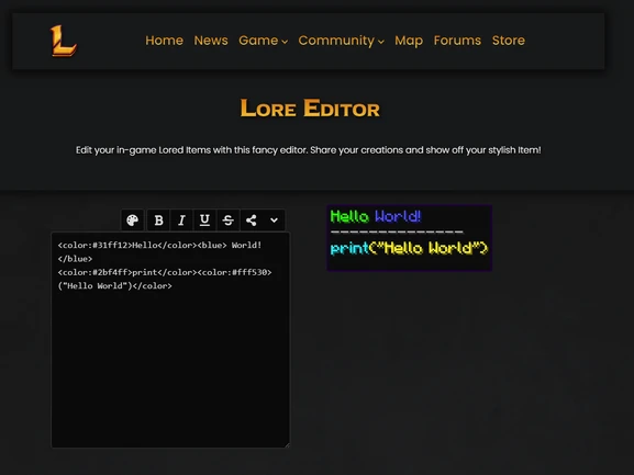 LoreEditor