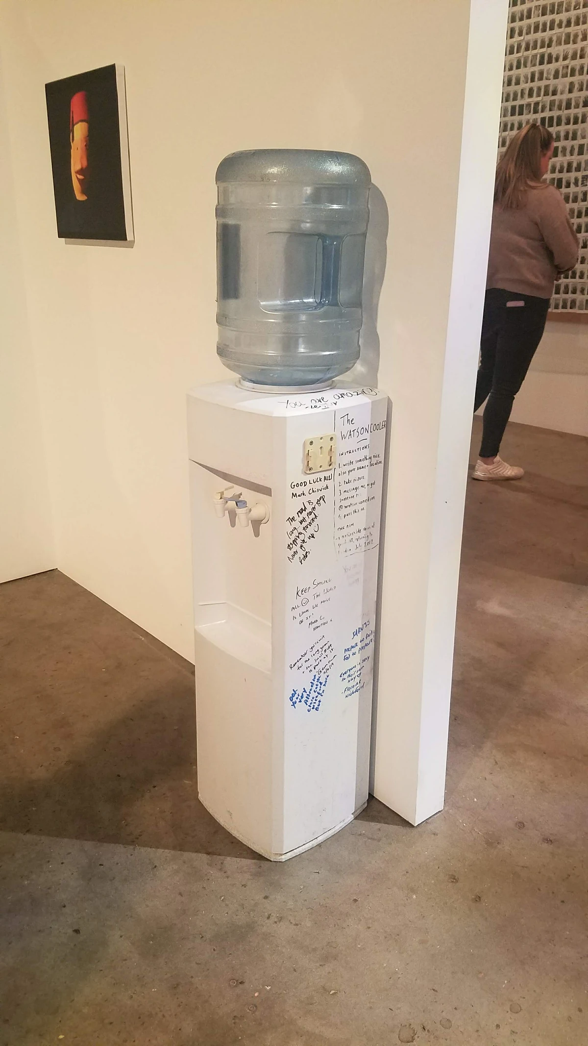 Generate a watercooler moment involving this water cooler | Taskmaster ...