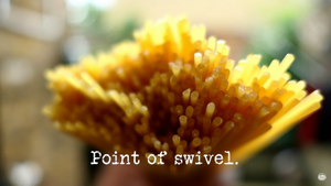 Point of swivel.