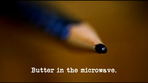 Butter in the microwave.